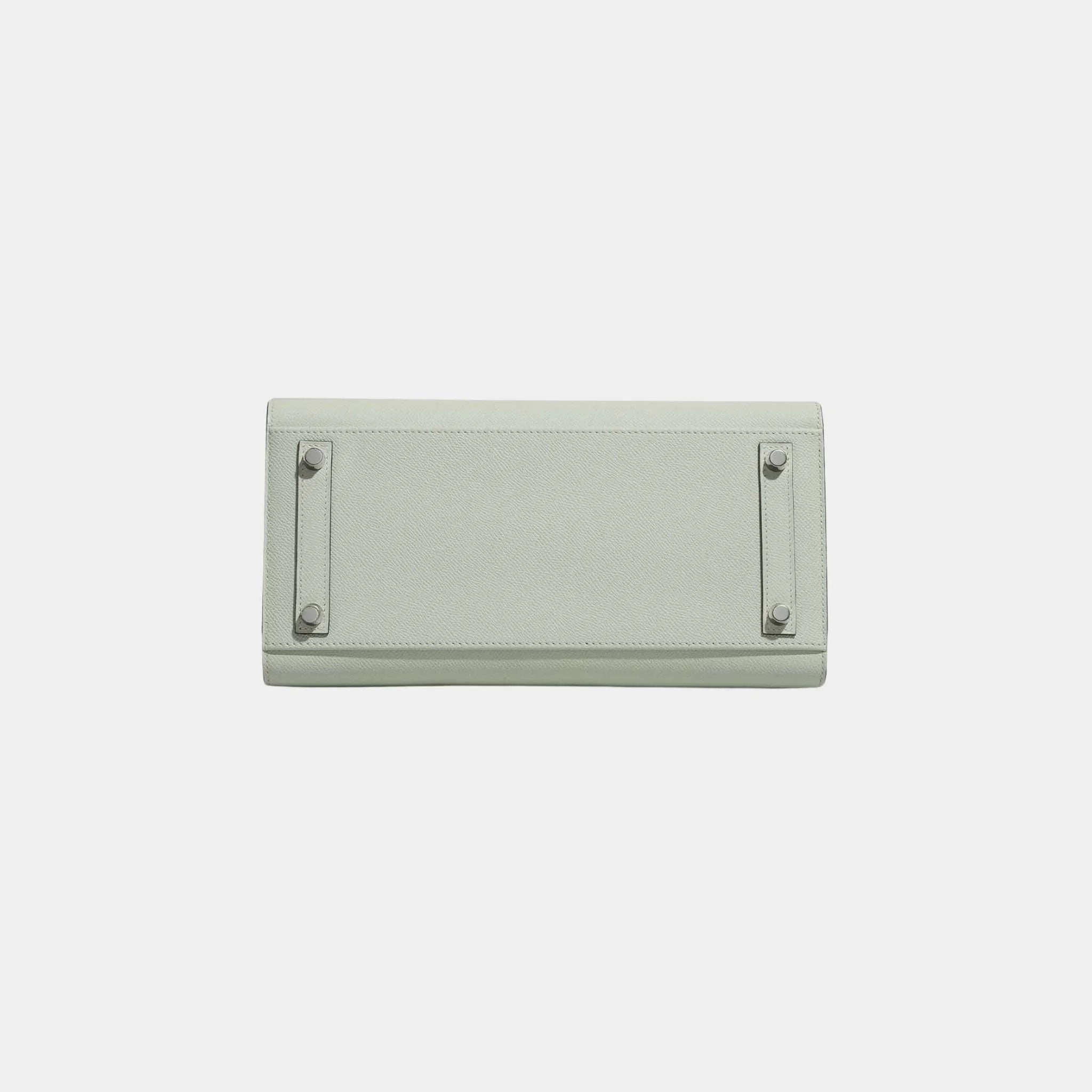 Hermes Birkin 30 Epsom Vert Fizz PHW, Bottom