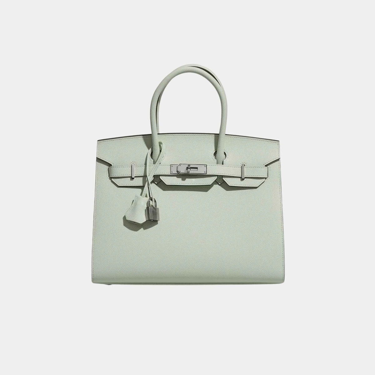 حقيبة Birkin 30 من جلد Epsom باللون Vert Fizz مع إكسسوارات بلاديوم