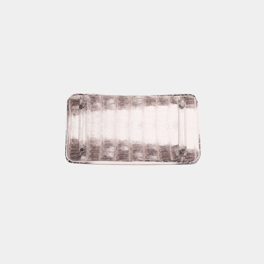 Hermes Birkin 30 Matte Alligator Himalaya Blanc PHW, Bottom