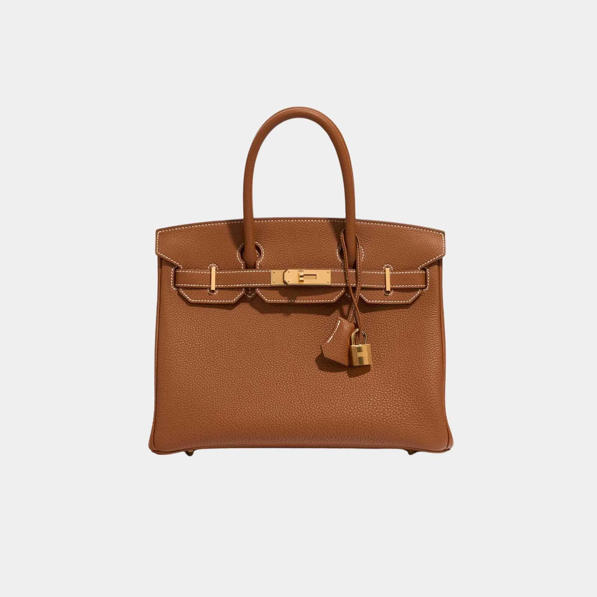 حقيبة Birkin 30 من جلد Togo باللون الذهبي مع إكسسوارات ذهبية