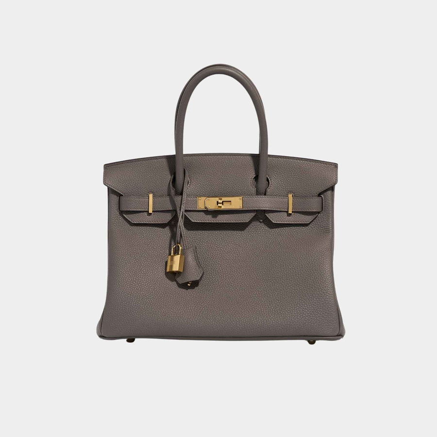 Hermès Birkin 30 in Togo leather, Gris Étain with gold hardware