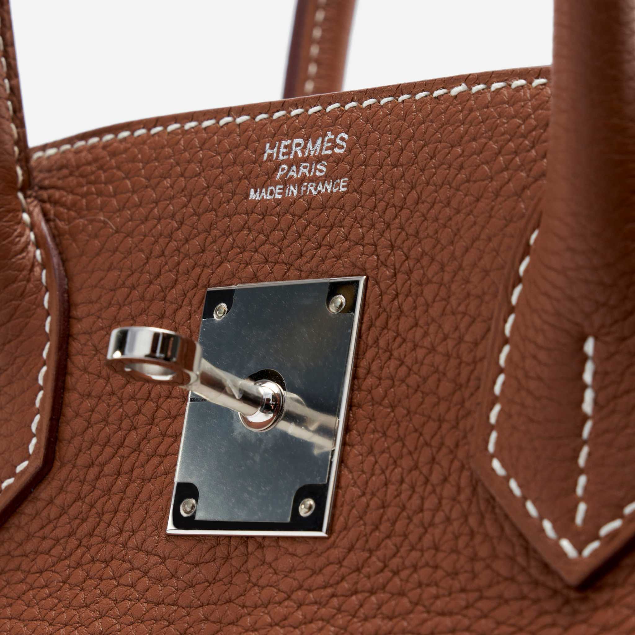 Hermes Birkin 30 Togo PHW, Logo, Closeup