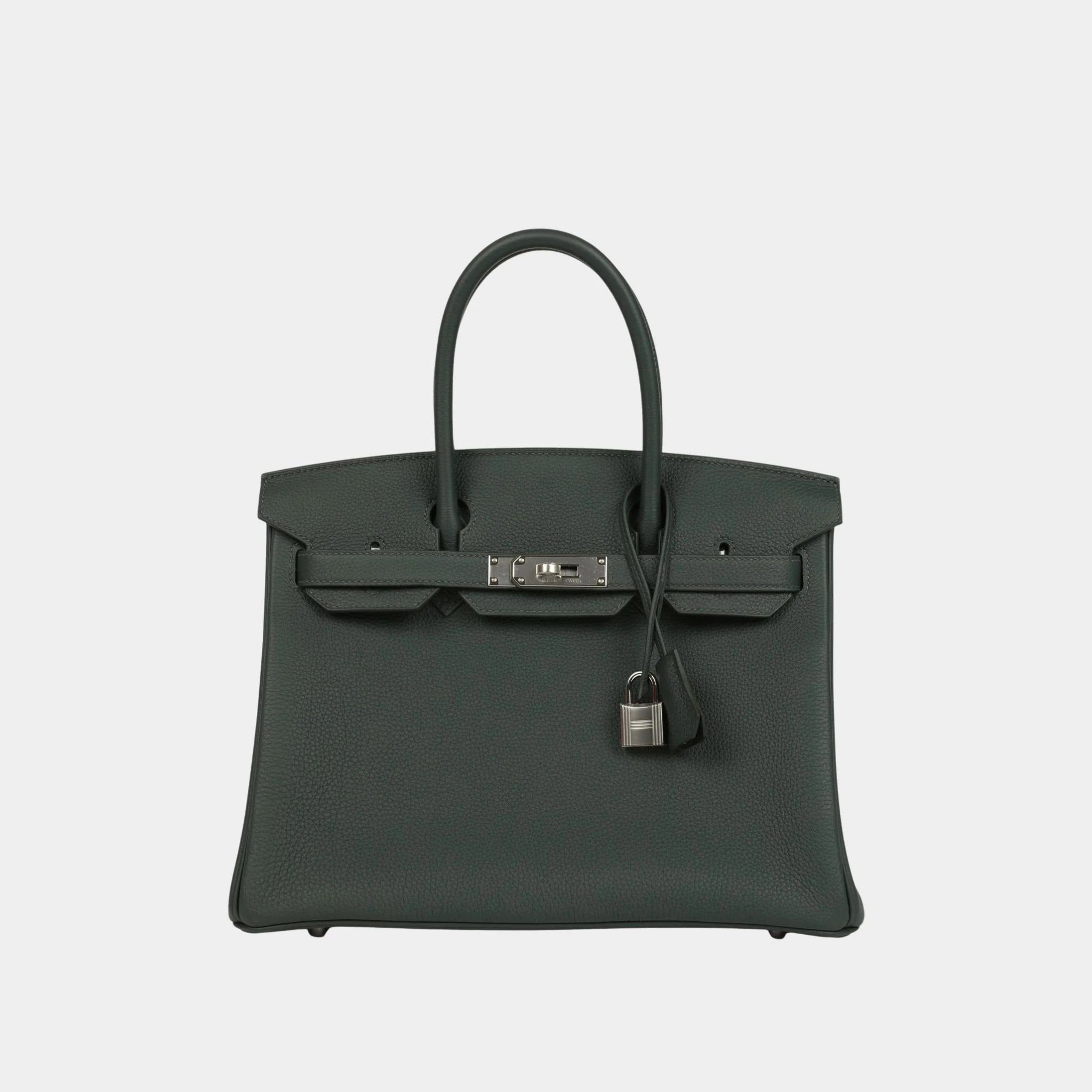 Hermes Birkin 30 Togo Vert Mangrove PHW, Front