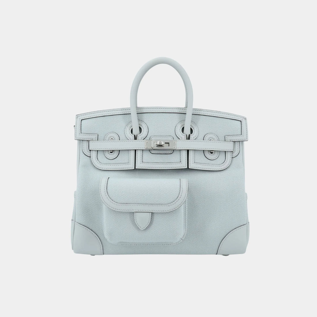 Hermes Birkin Cargo 25 Canvas-Swift Vert Mangrove PHW, Front