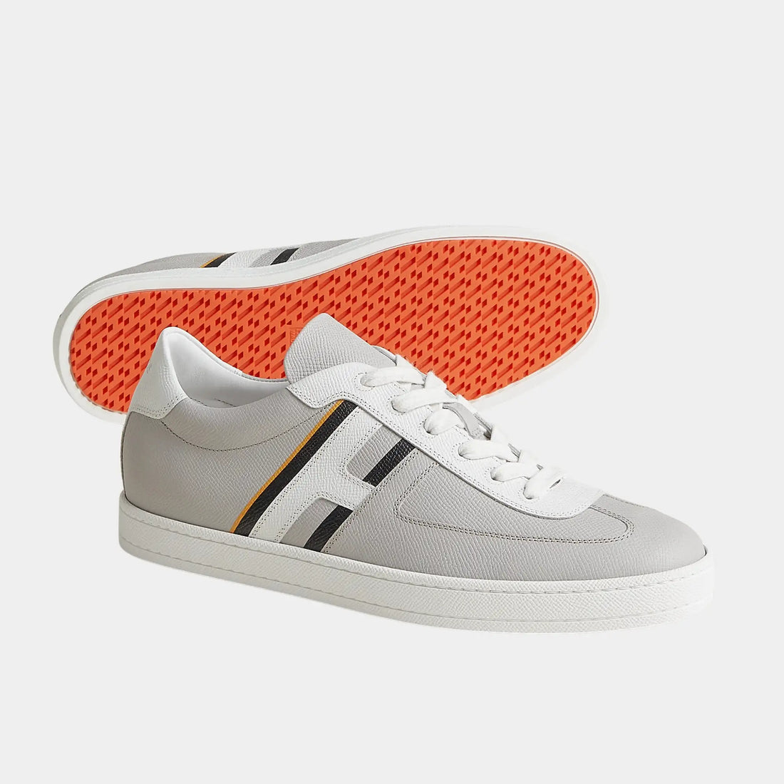 Hermes Boomerang Sneaker Printed Epsom Calfskin, Gris Quartz, Front