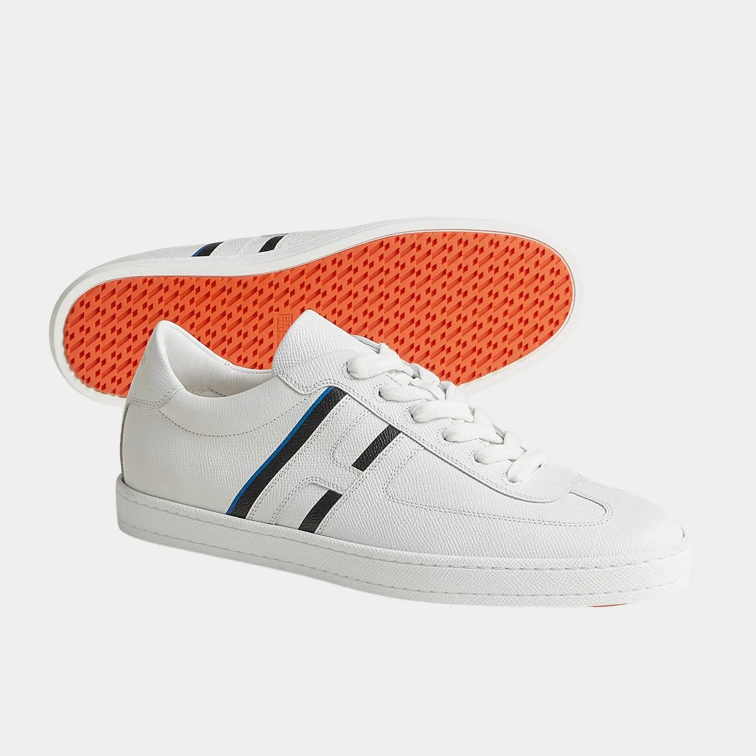 Hermes Boomerang Sneaker Printed Epsom Calfskin, Multicolor Blanc, Front