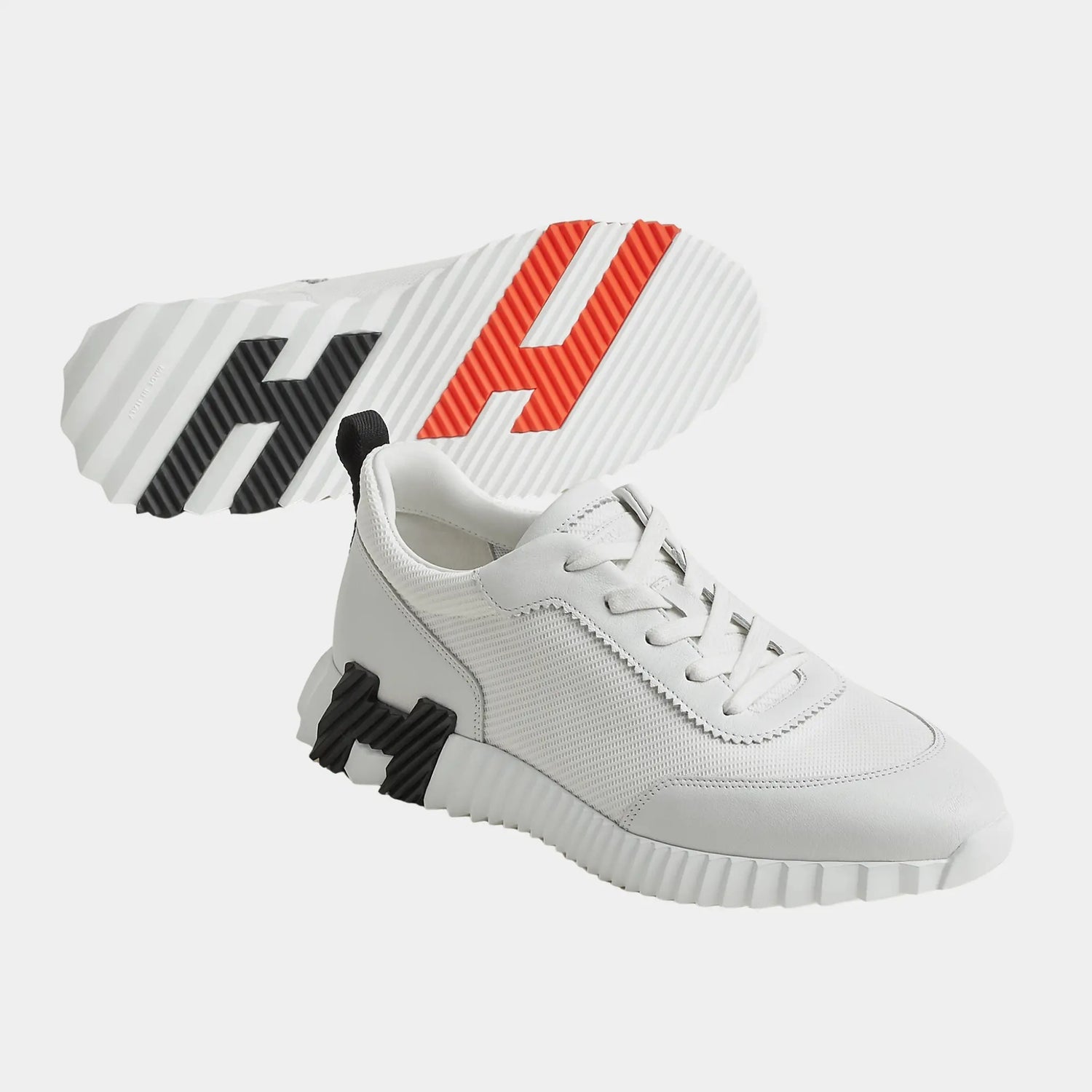 Bouncing Sneakers in Technical Mesh and Sporty Goatskin