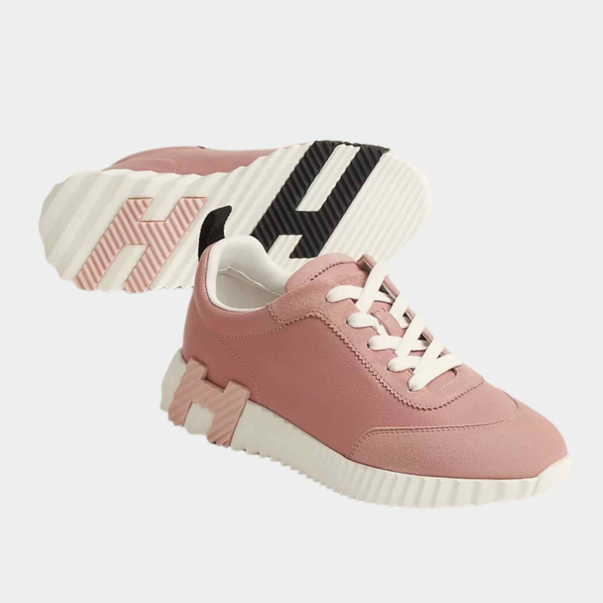 Hermes Bouncing Sneakers Watercolor Rose, Side and Sole