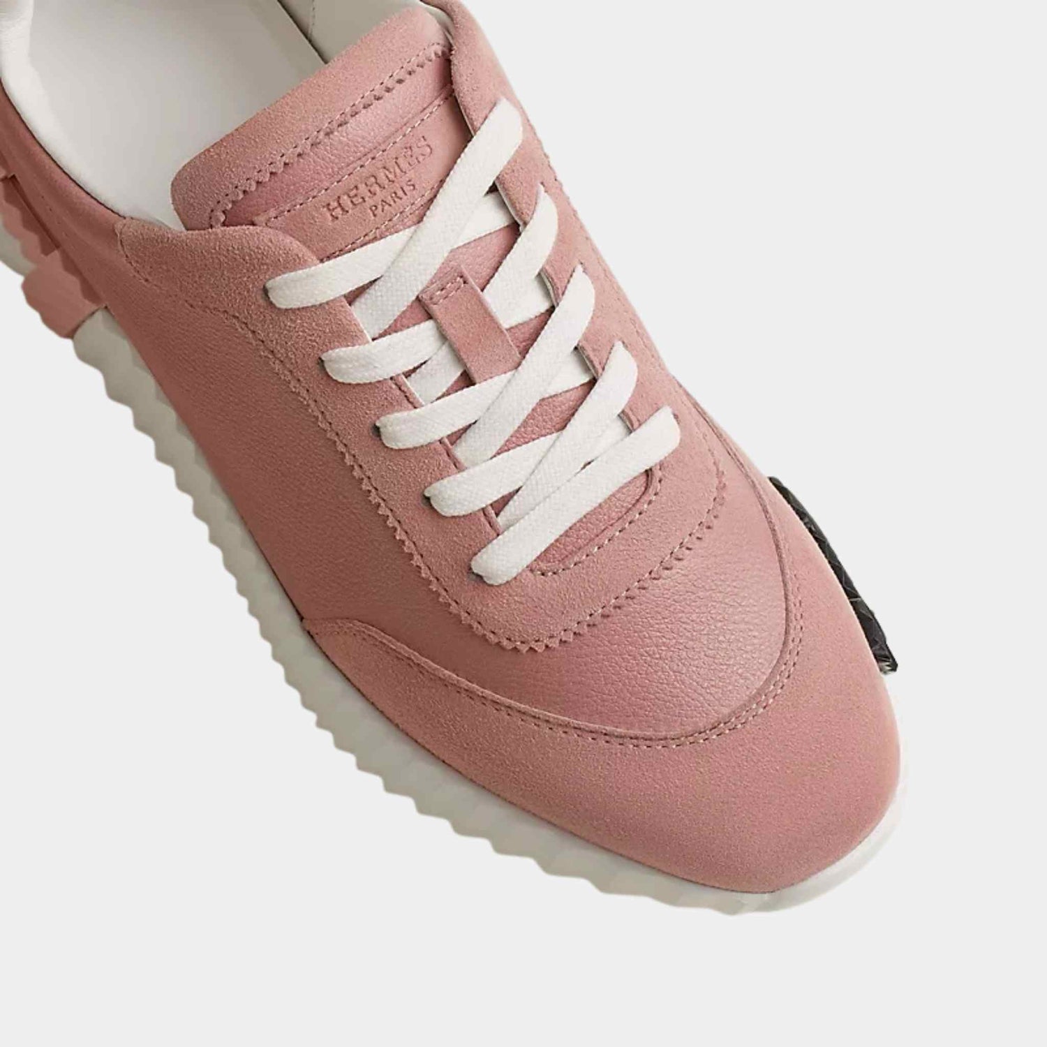 Hermes Bouncing Sneakers Watercolor Rose, Top Closeup