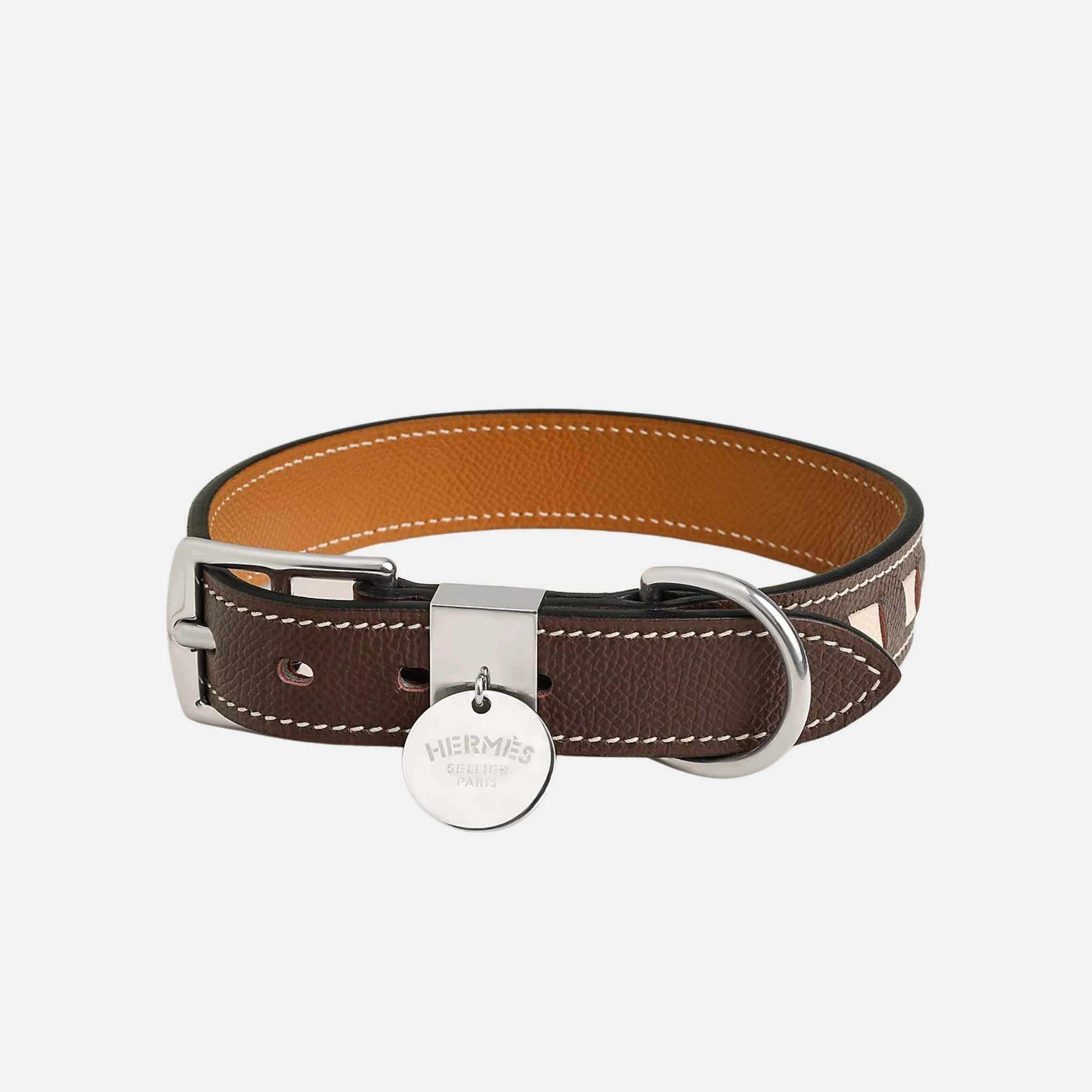 Hermes Braided Luxury Dog Collar, Rogue Sellier
