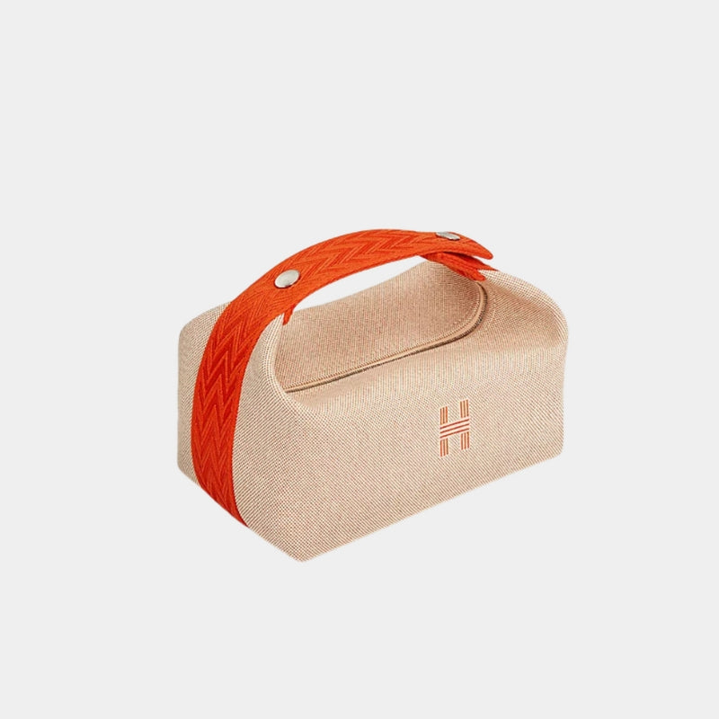 Hermes Bride-A-Brac Small Model Bag , beige Orange, Front