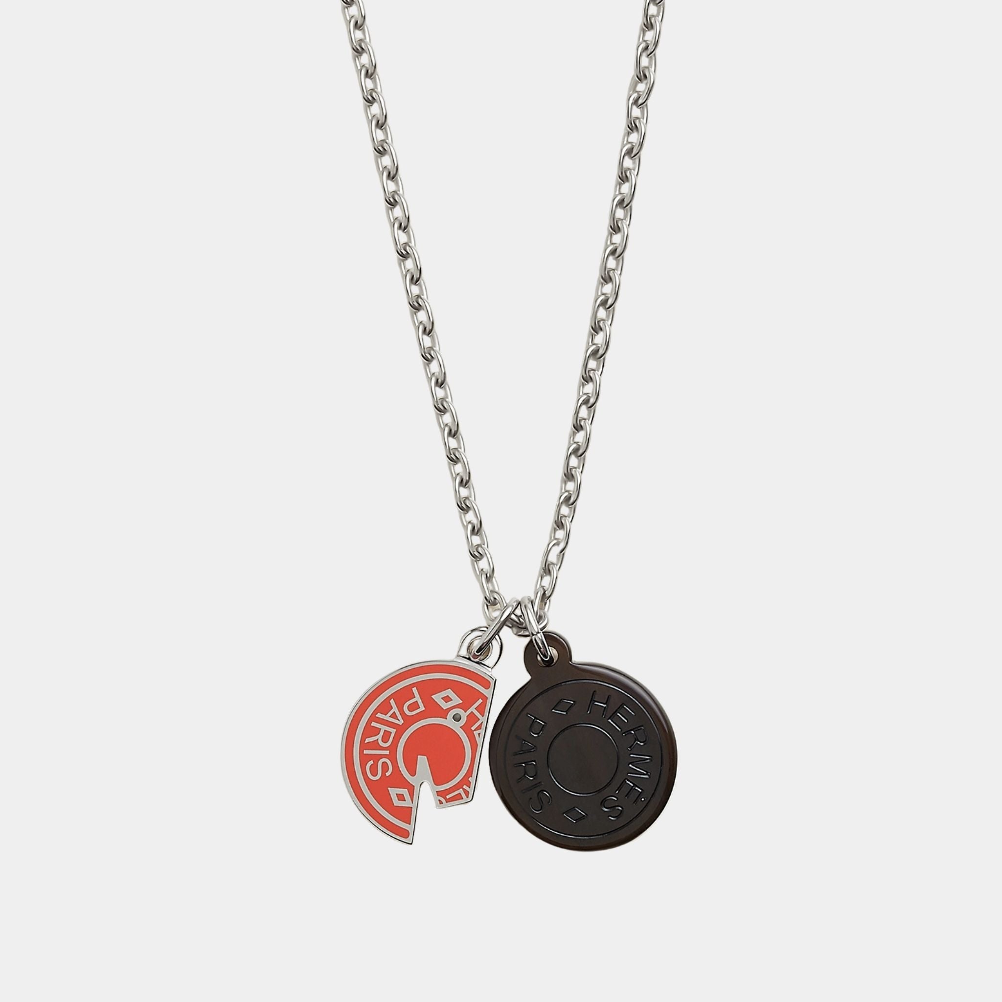 Hermes Carrousel Necklace, Orange Field, Close