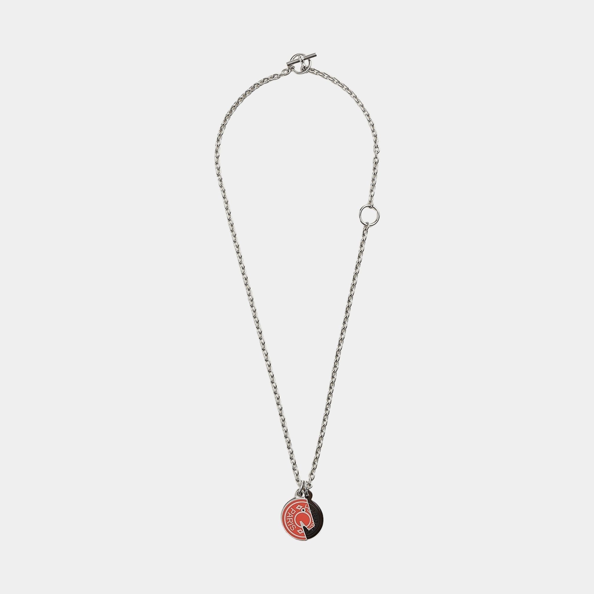 Hermes Carrousel Necklace, Orange Field, Full View