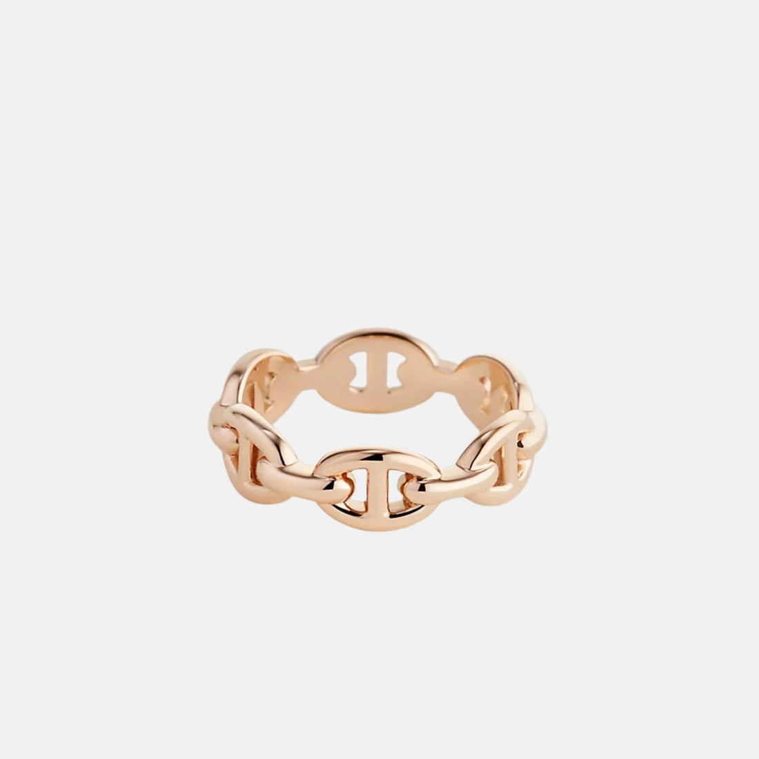 Hermes Chained Anchor Ring Small Model Rose Gold, Front