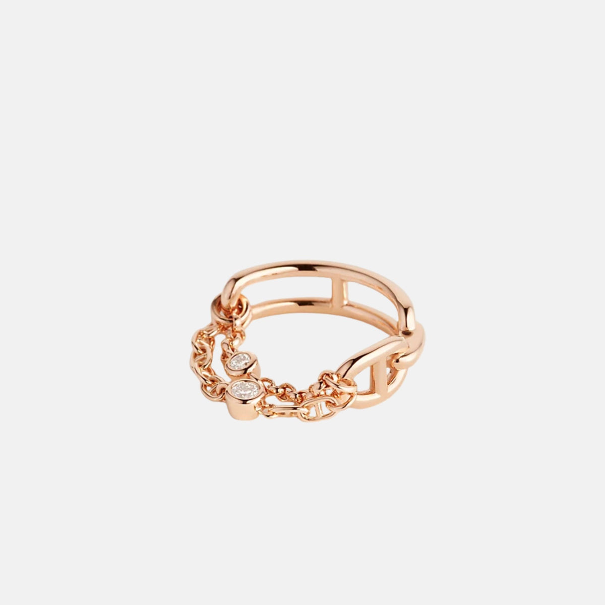 Chaos Anchor Chain Ring Small Model Rose Gold