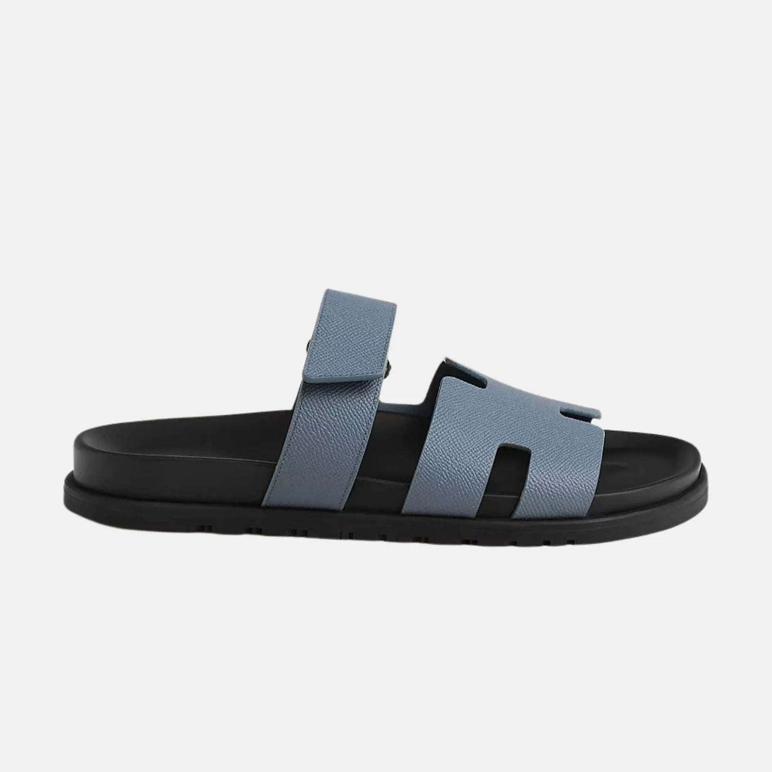 Hermes Chypre Sandal Epsom Men, Bleu Grignon, Side