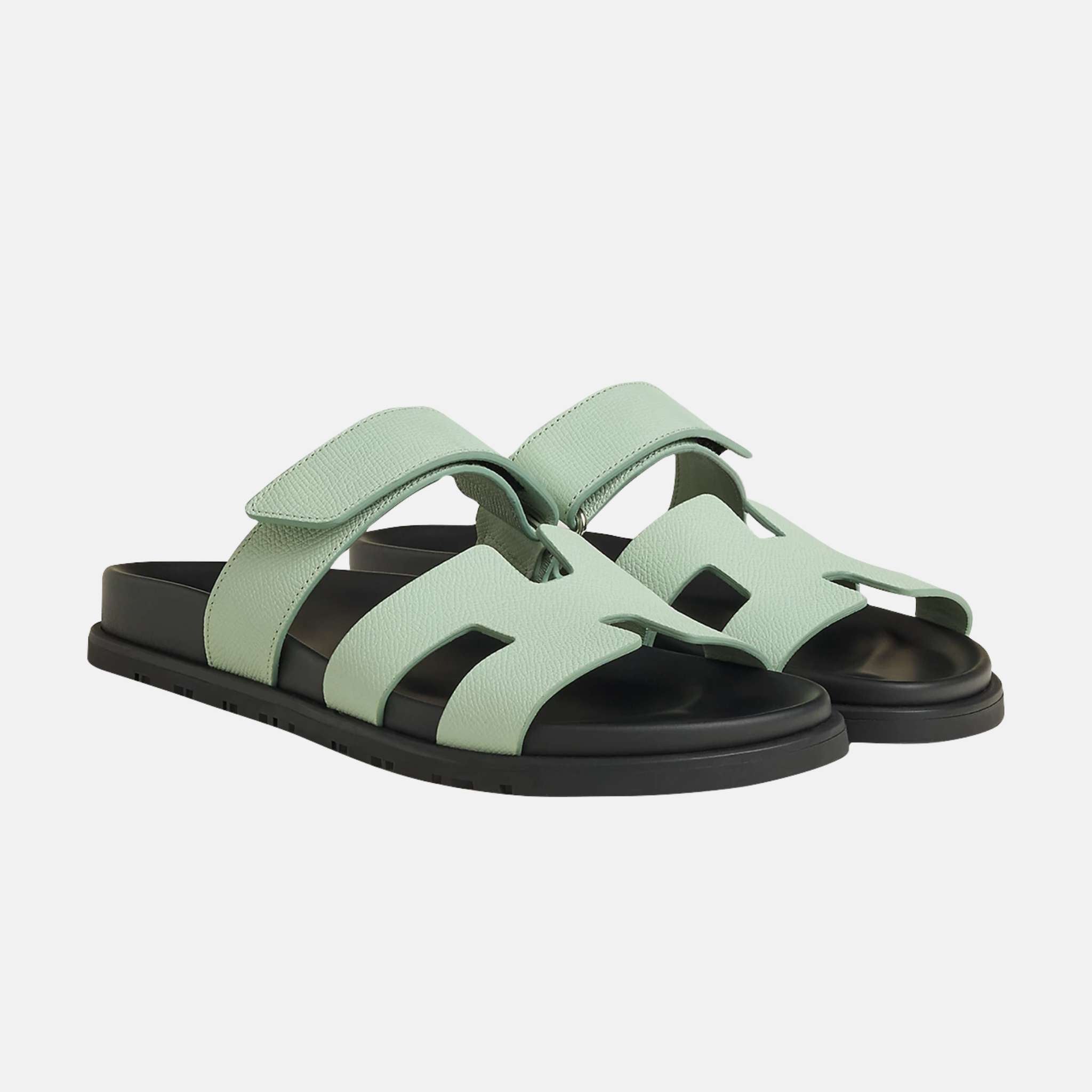 Hermes Chypre Sandal Epsom, Vert Jade, Front