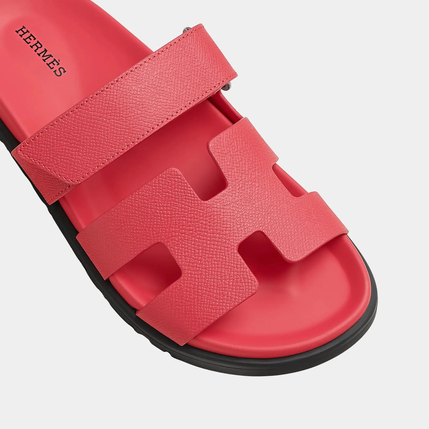 Hermes Chypre Sandal Epsom Women, Rose Grenade, Top