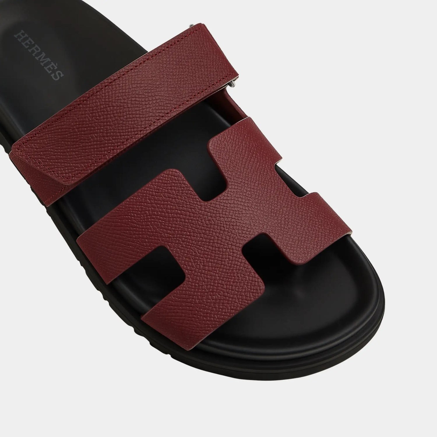 Hermes Chypre Sandal Epsom Women, Rouge H, Top