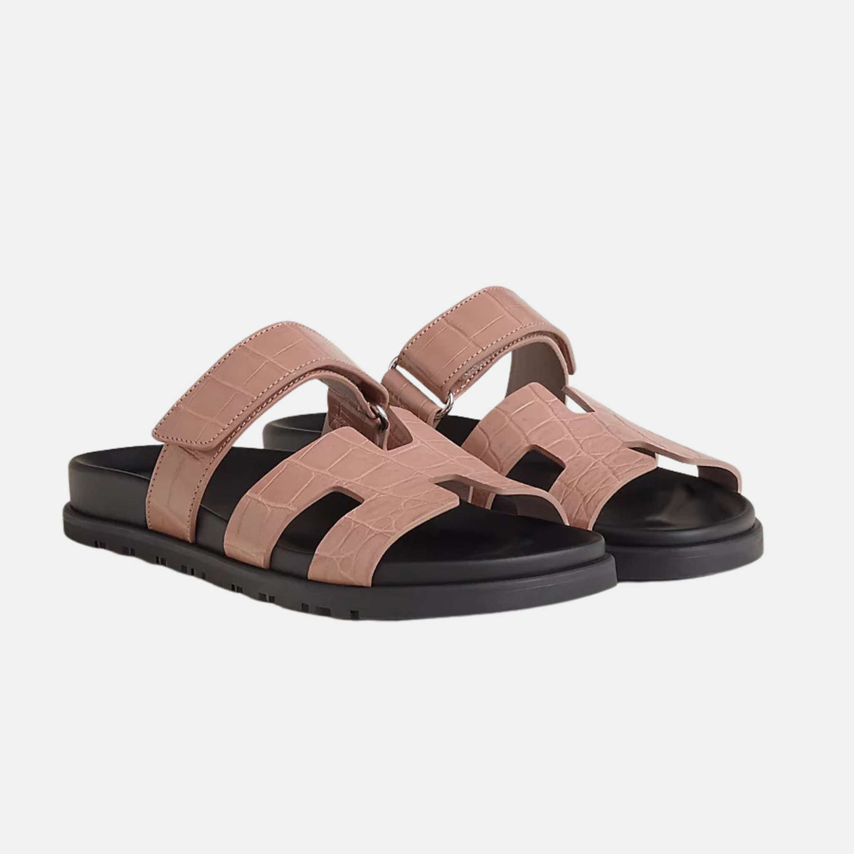 صندل Chypre من جلد Alligator Matte Mississippiensis للنساء