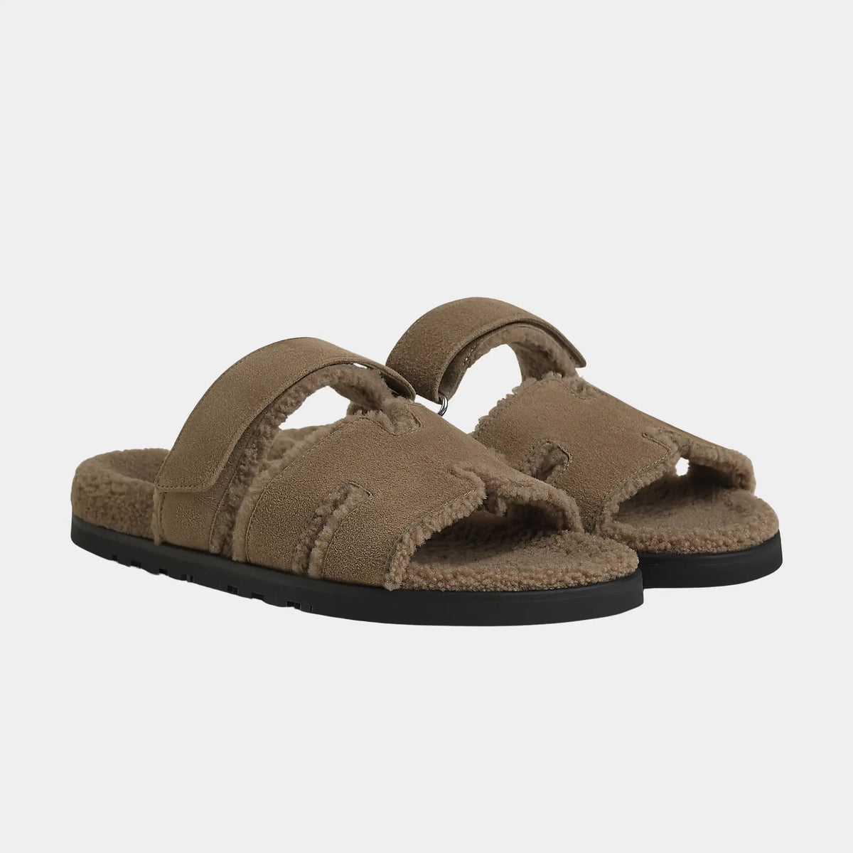 Chypre Sandal Suede Goatskin With Shearling Lining