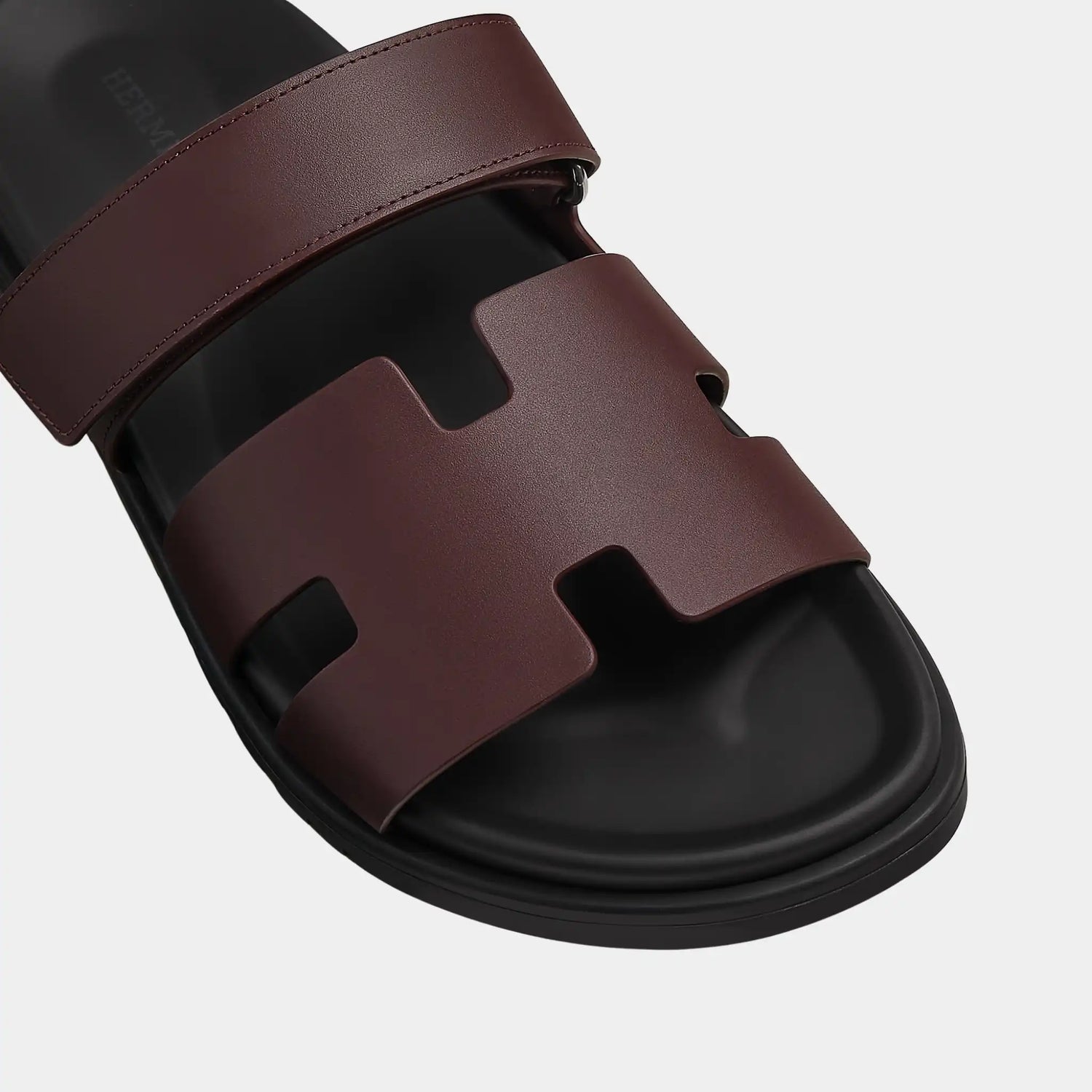 Hermes Chypre Sandals Calfskin Men, Rouge H, Top