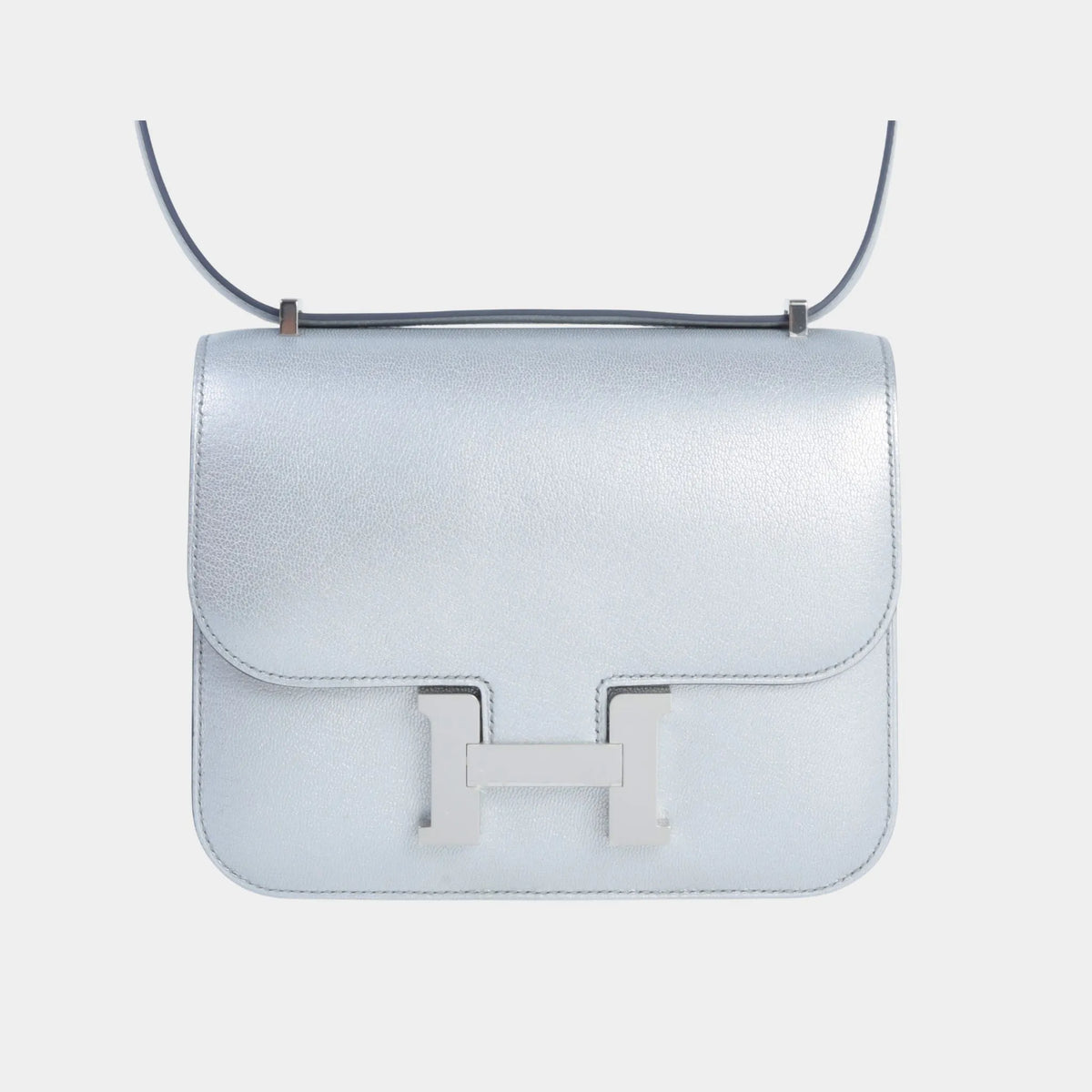 Constance Mini Chevre Argent PHW