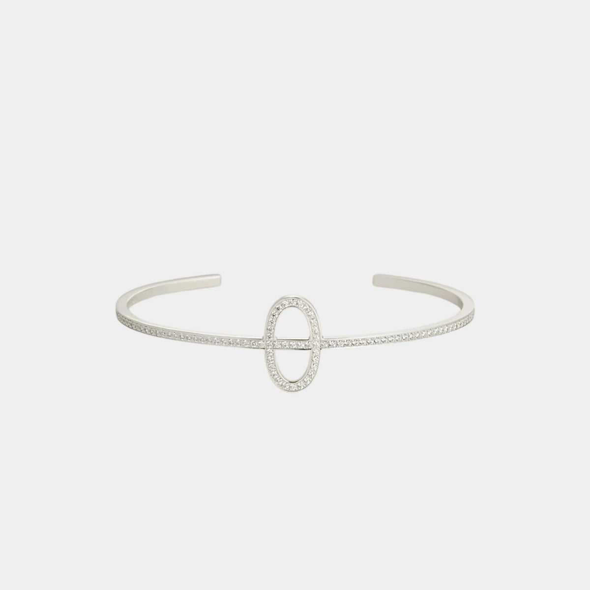 Contour Anchor Chain Bracelet White Gold Diamonds