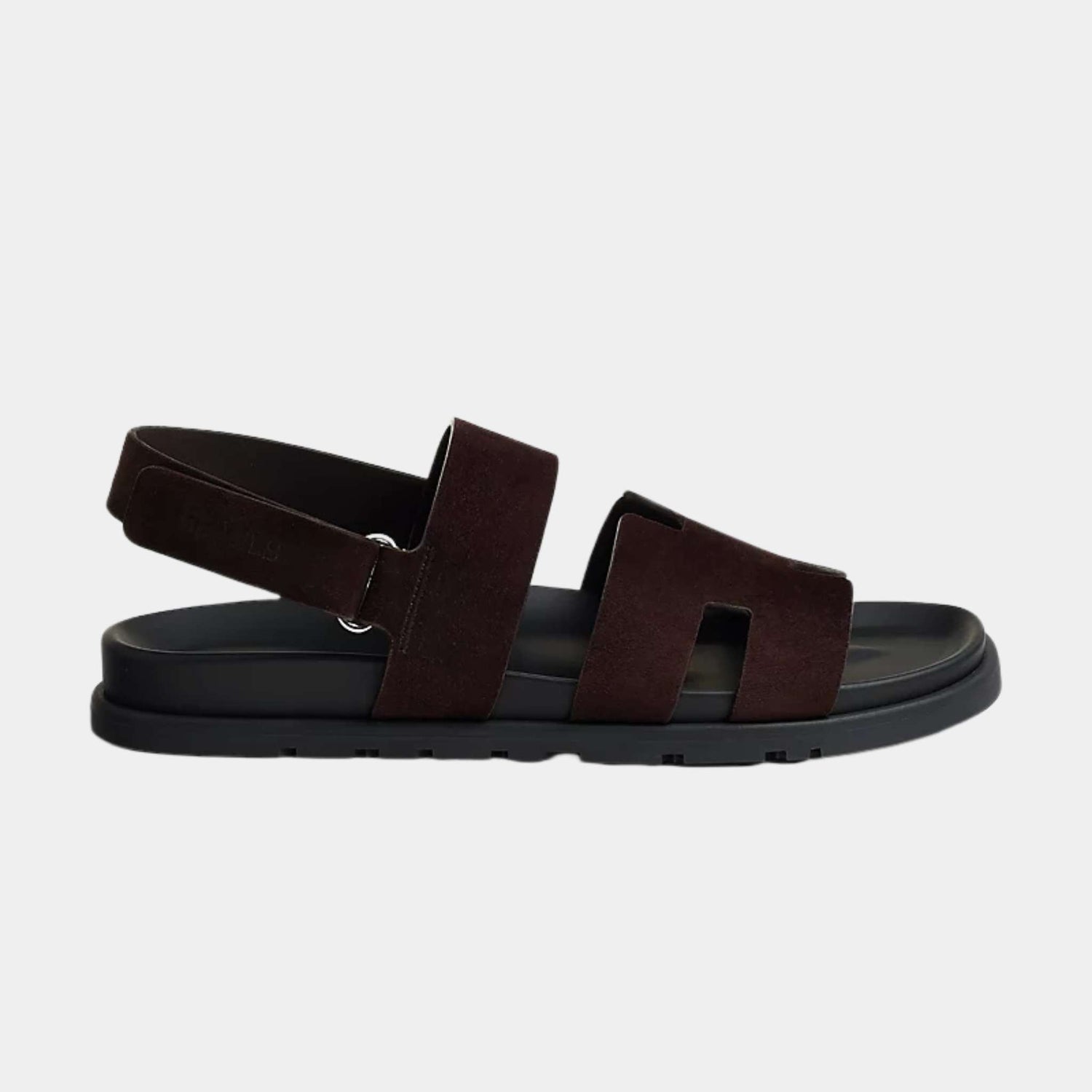 Hermes Cyprus Sandals Ebony Brown, Side