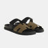 HErmes Cyprus Sandals Tundra Green And Black, Side and Front view