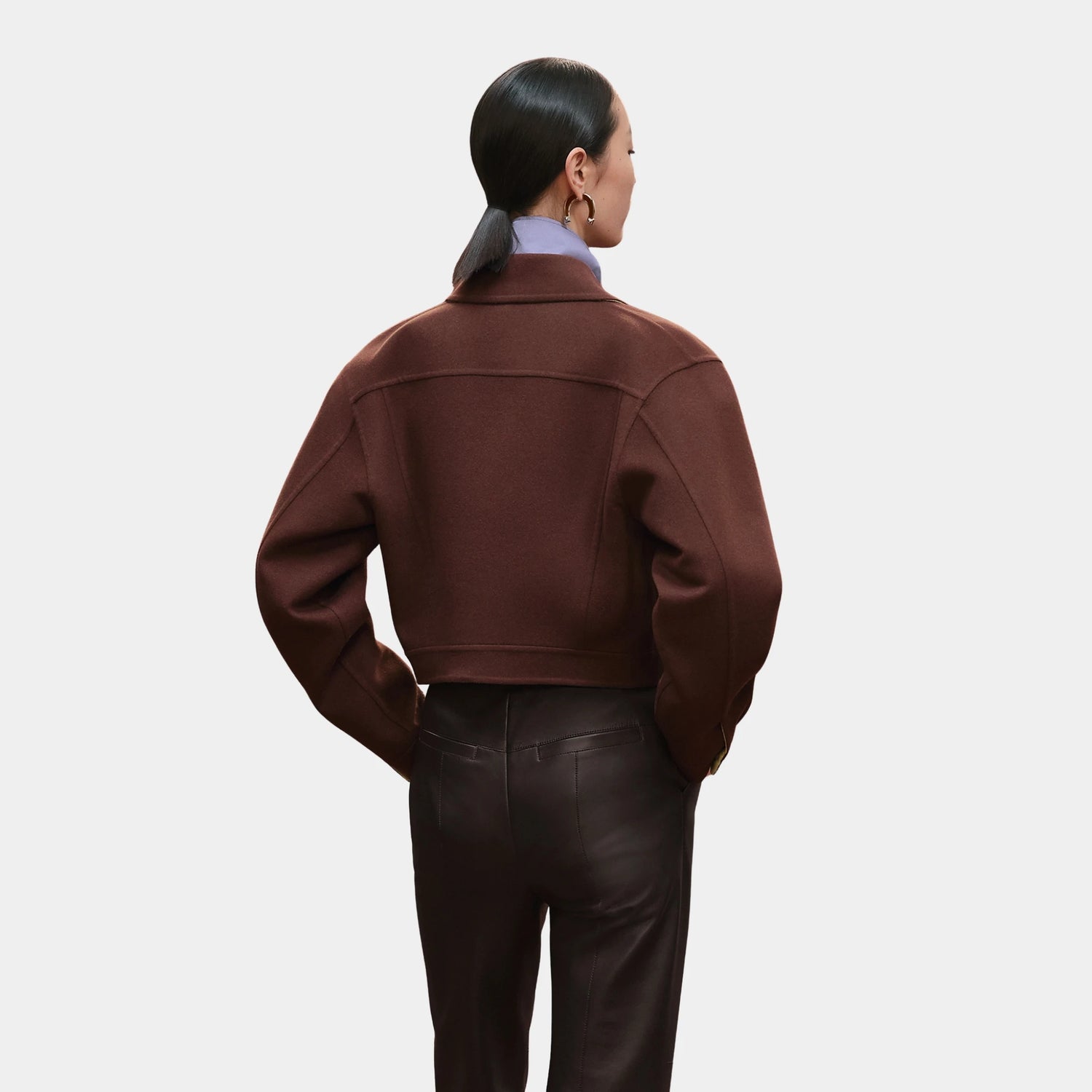 Hermes Denim Inspiration Jacket, Marron Erable, Back