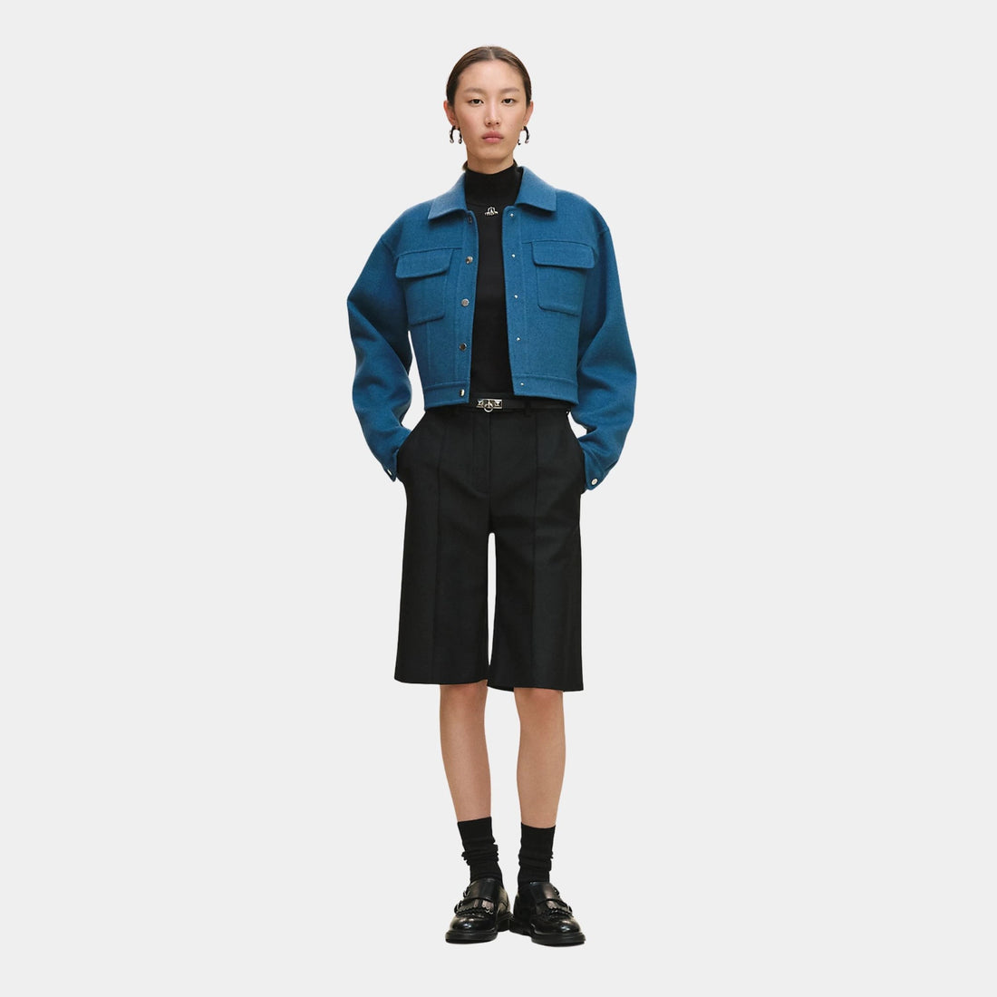 Hermes Double-sided Cashmere Jacket, Model, Front