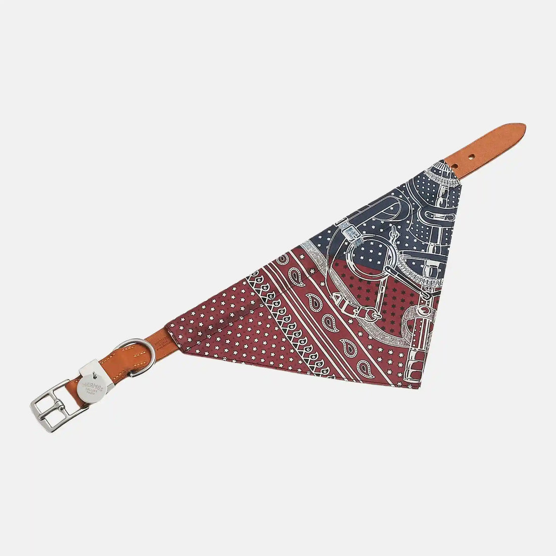 Hermes Eperon d'Or Luxury Dog Bandana Large, Close