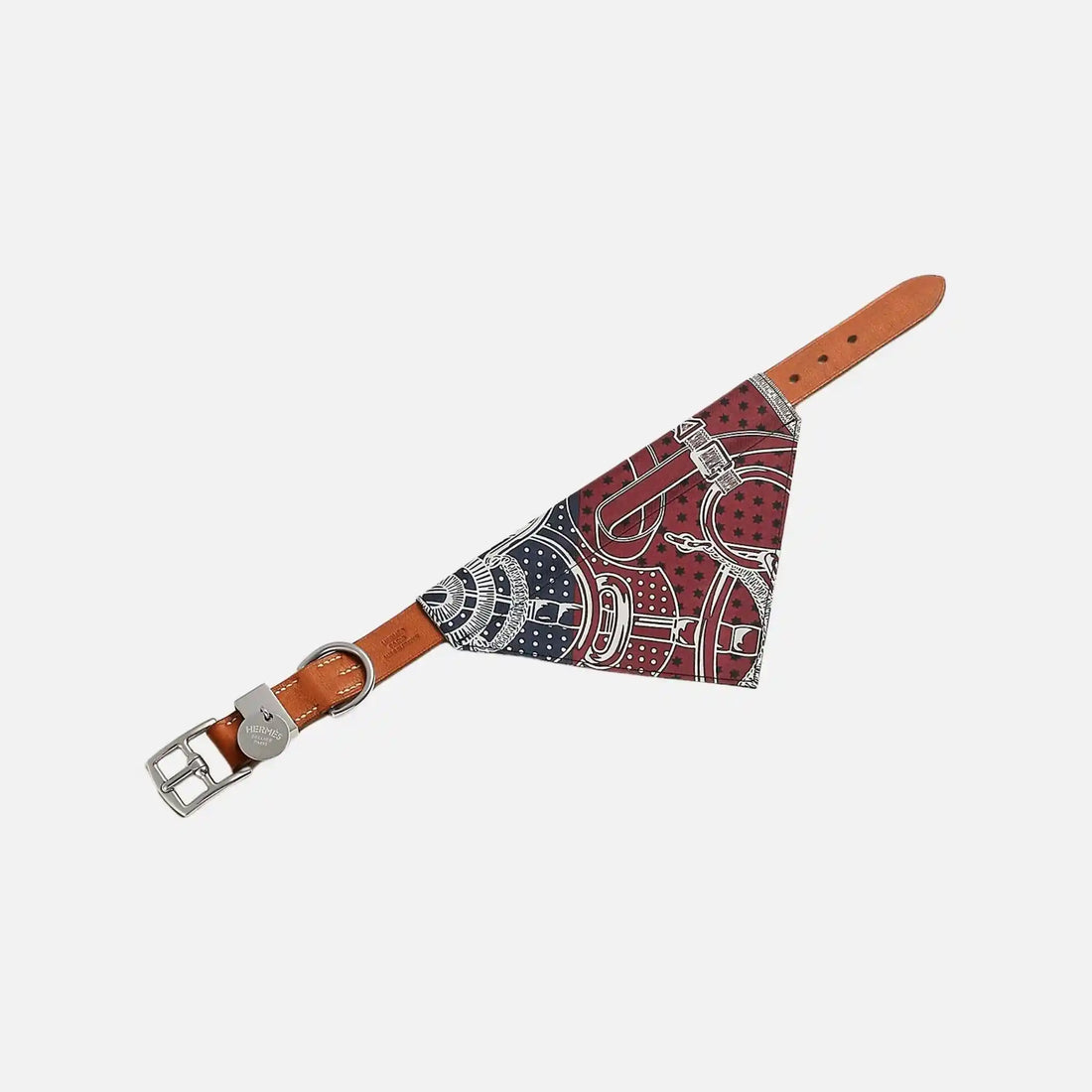 Hermes Eperon d'Or Luxury Dog Bandana Small, Front