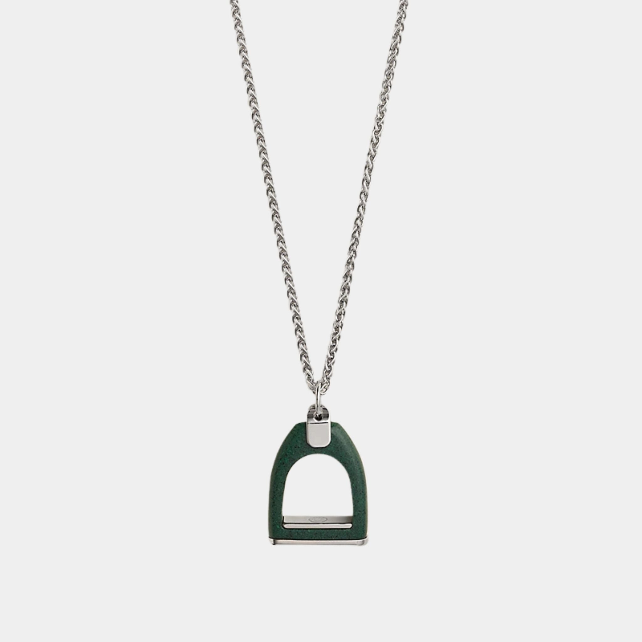 Hermès Amulet Étrier Necklace Etrier Vulcanium necklace | Hermès USA