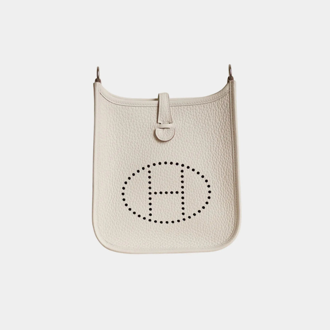 Hermes Evelyne 16 Clemence White PHW, front 