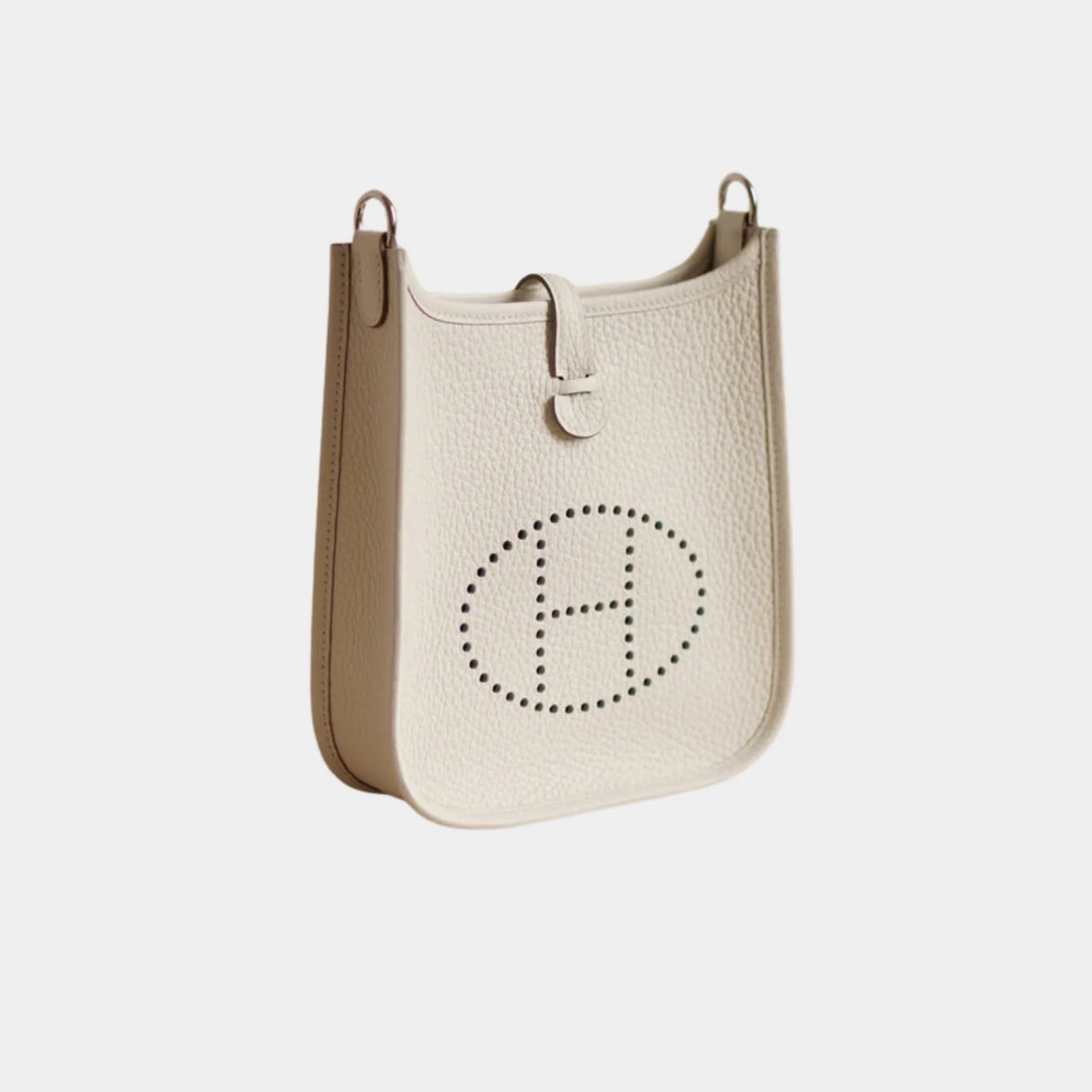 Hermes Evelyne 16 Clemence أبيض PHW، من الجانب