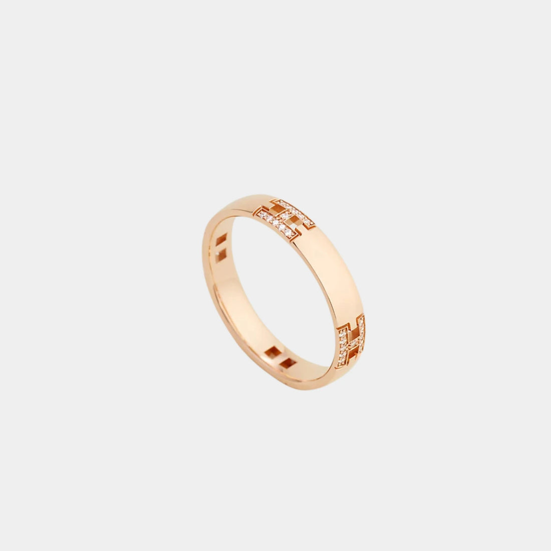 Hermes Ever Herakles Alliance Rose Gold - Diamond, Front