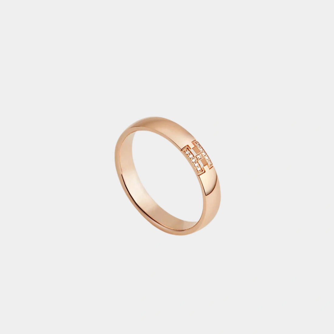 Hermes Ever Herakles Alliance Rose Gold - Diamonds, Front