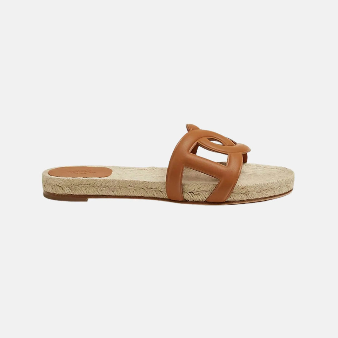 Hermes Famous Espadrilles Nappa Leather, Natural, Side