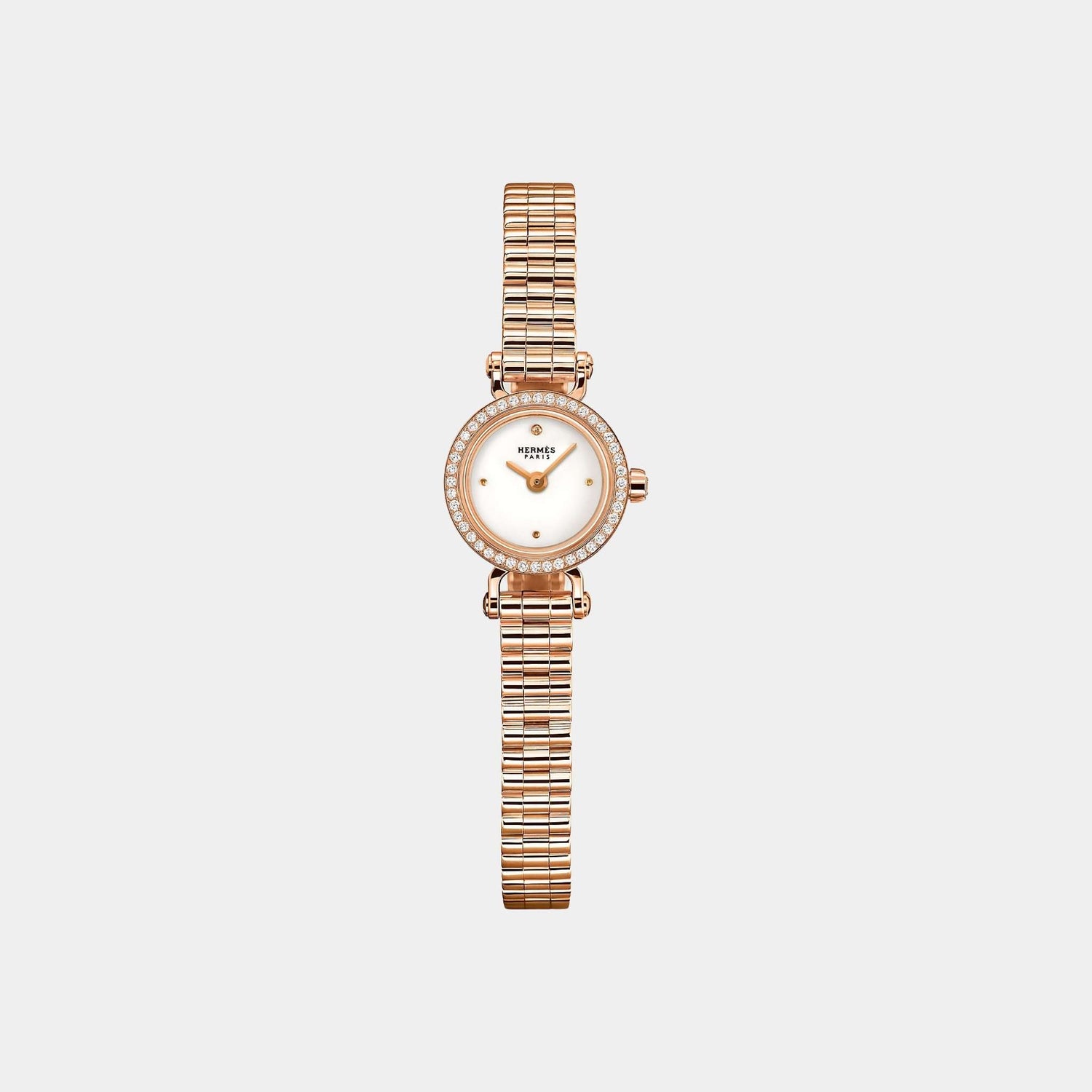 Hermes Faubourg Rose Gold 15 mm Watch With Rose Gold Bracelet