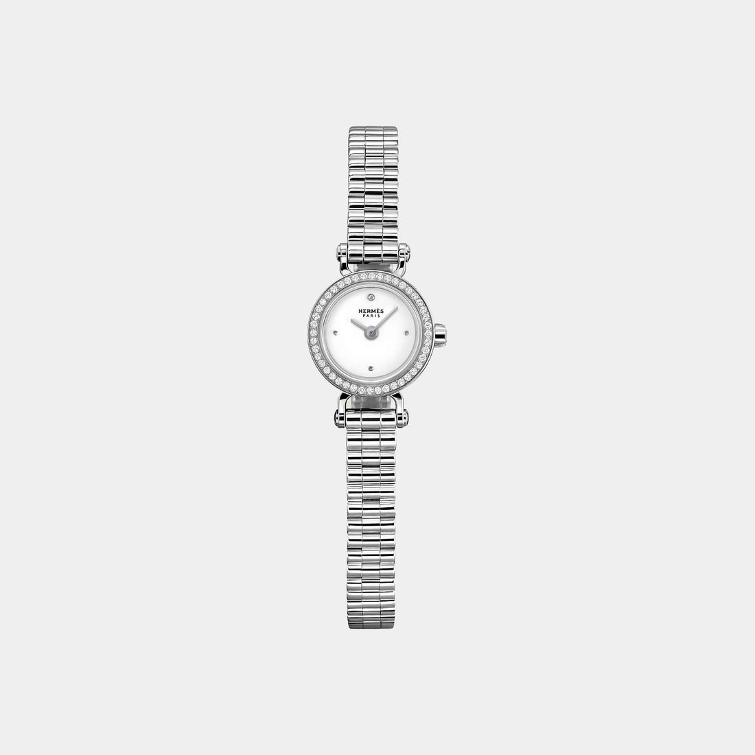 Hermes Faubourg White Gold 15 mm Watch With White Gold Bracelet