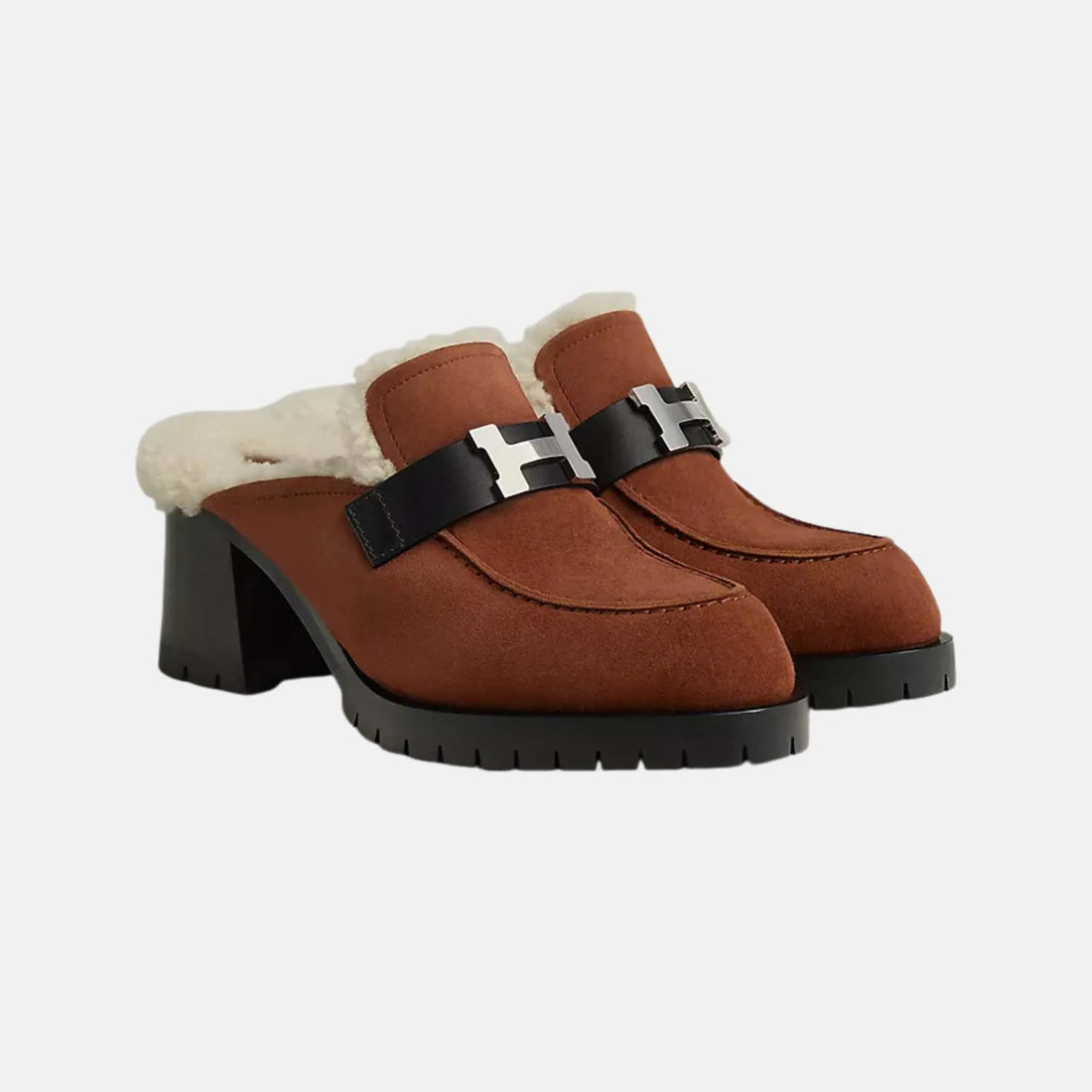 Hermes Flore 60 mule, Side and Front