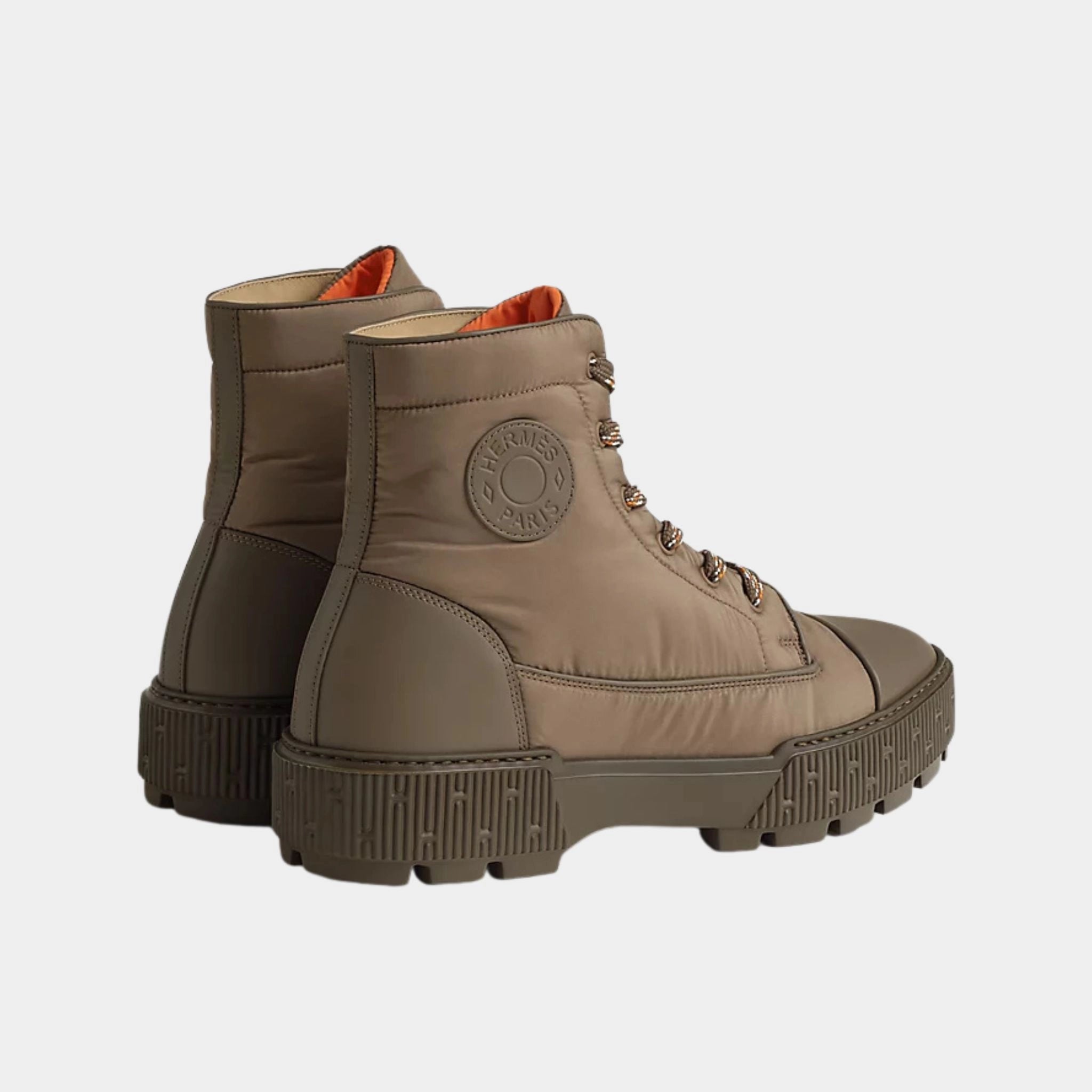 Hermes Fresh ankle boot, Khaki, Back