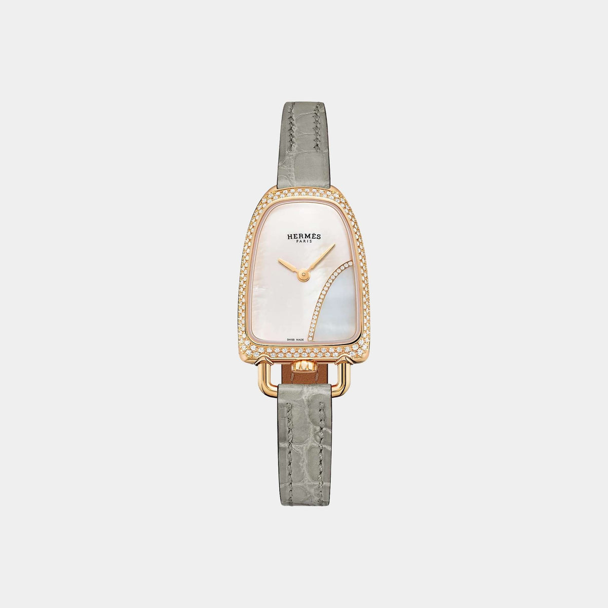 Galop d'Hermes 32 mm Set-In Rose Gold Watch