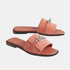 Hermes Giulia Sandals Pink Bubinga, front and side