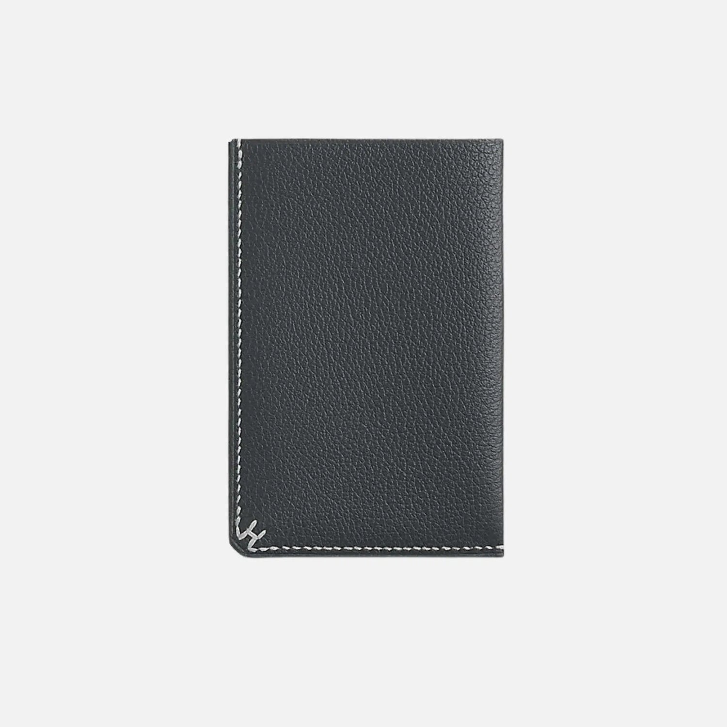 Hermes H Sellier Card Holder Evercolor Calfskin, Gris Misty, Front