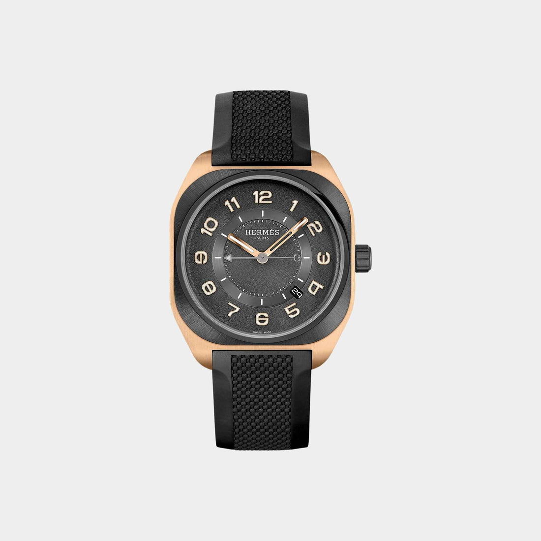 Hermes H08 42 mm Rose Gold And Titanium Watch, Front