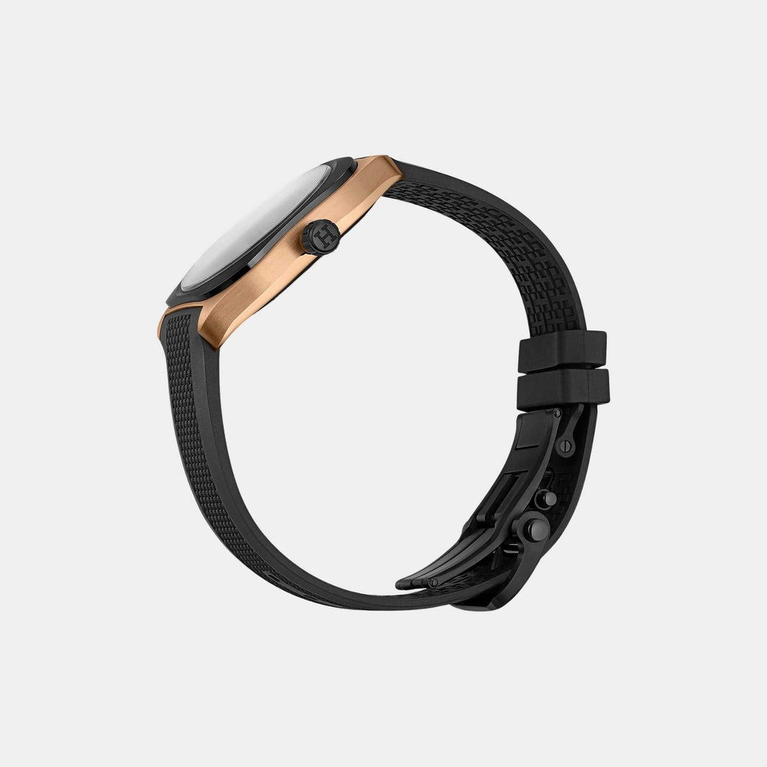 Hermes H08 42 mm Rose Gold And Titanium Watch, Side