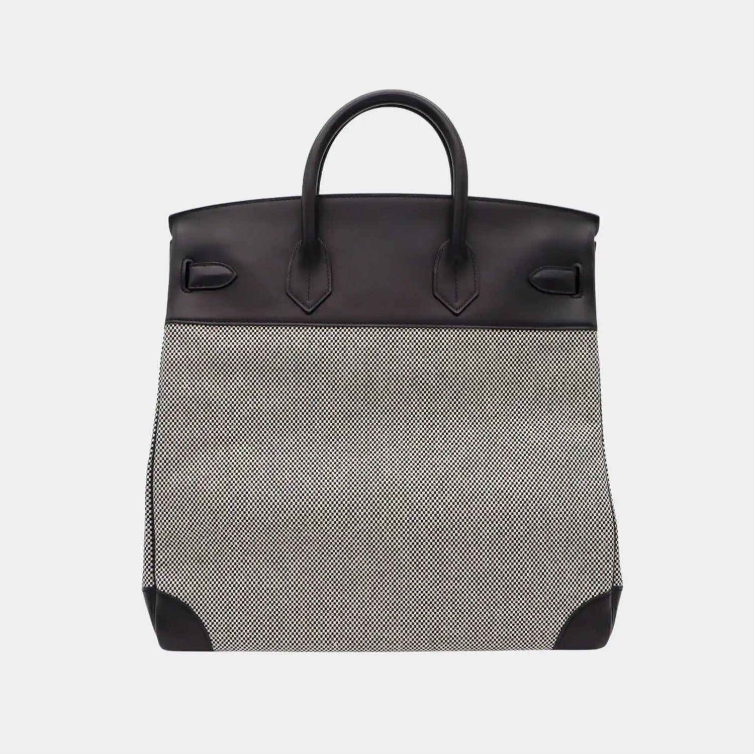 Hermes Hac 40 Swift Toile H Canvas Black PHW